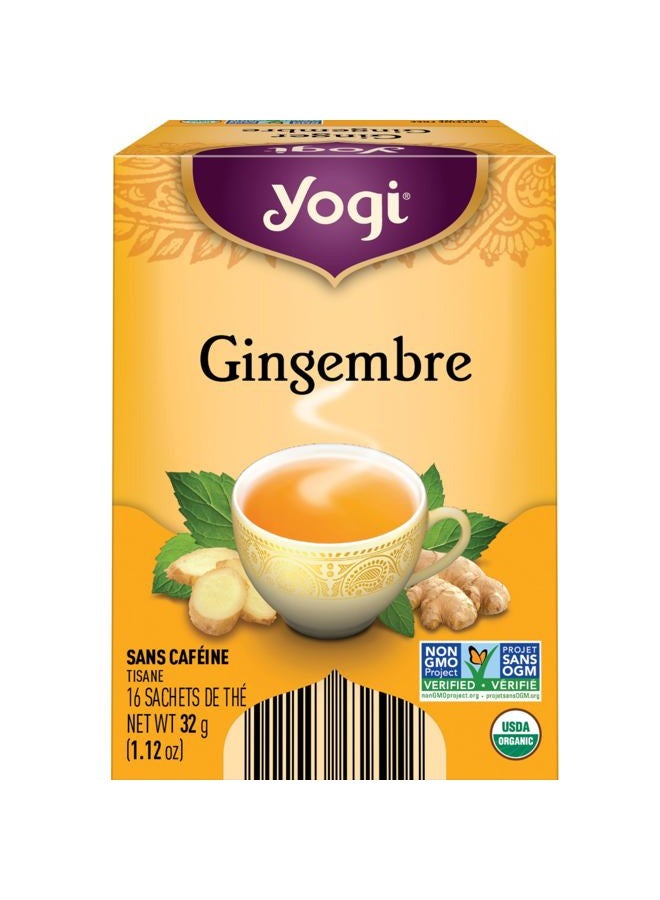 YOGI Ginger Tea, Caffeine Free, Non GMO, 16 Bags (Pack Of 6) - Image 2