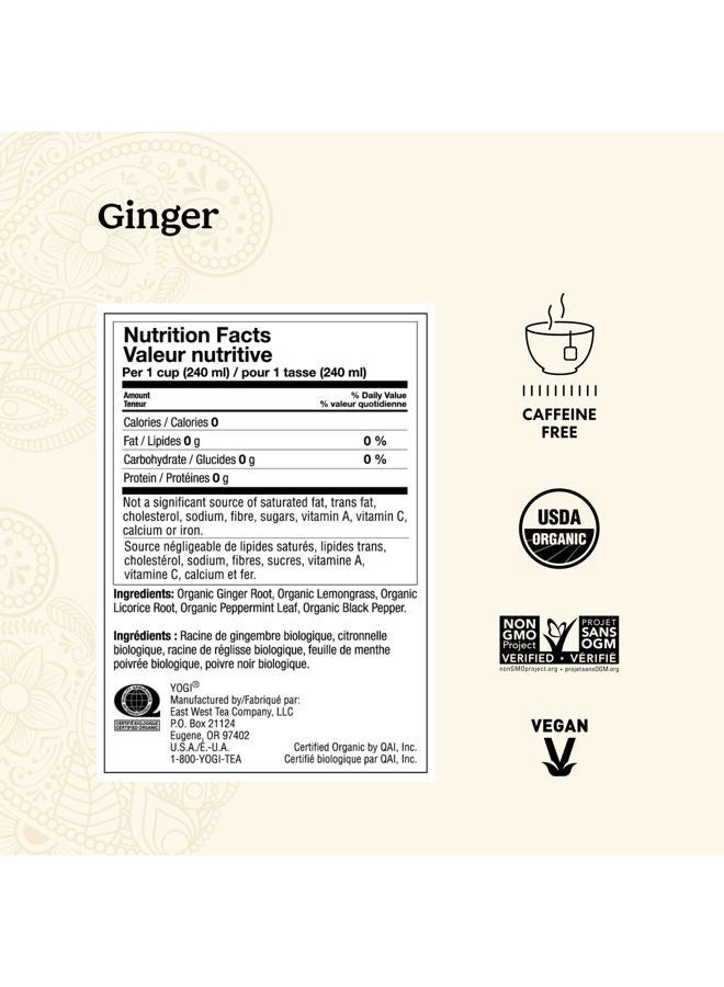 YOGI Ginger Tea, Caffeine Free, Non GMO, 16 Bags (Pack Of 6) - Image 3
