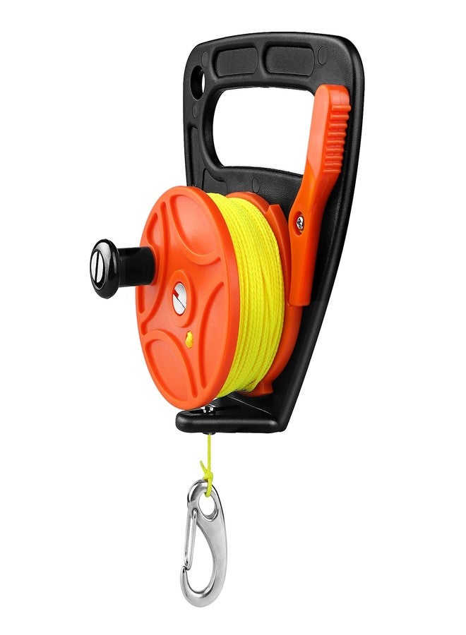 Seafard 150FT Scuba Dive Reel with Thumb Stopper and 2" Clip, High Visibility Finger Spool with Handle for Cave Diving, Kayak Anchor, SMB Buoy, Spearfishing & Snorkeling - Image 1