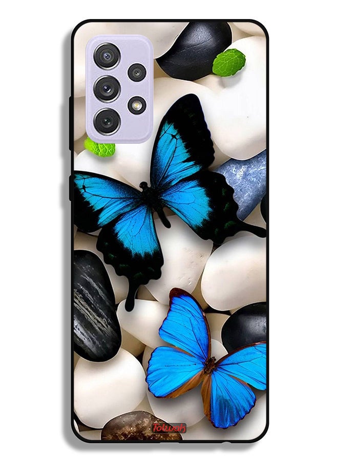 Tolwak Samsung Galaxy A72 5G Protective Case Cover Butterflies On Stones - Image 1