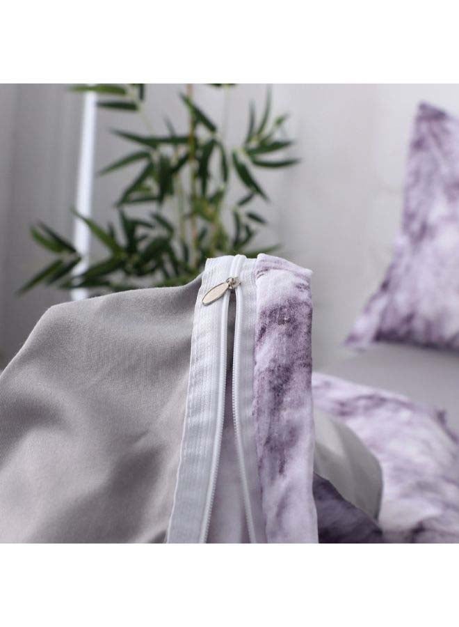 طقم مفرش سرير فاخر مقاس فردي من نسيج الجاكار وبنمط أوروبي، من 4 قطع بوليستر متعدد الألوان - Image 2