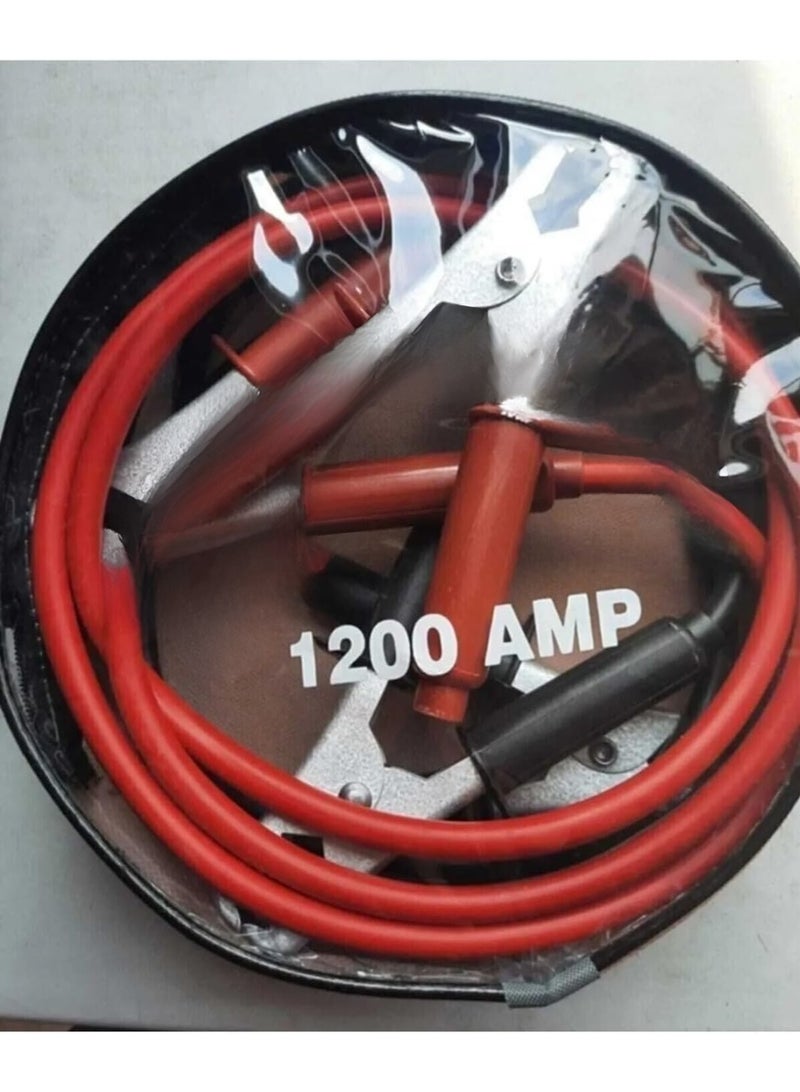 1200 Amp Car Battery Jumper Cable – 2m Heavy Duty Booster with Carry Bag for Vehicles