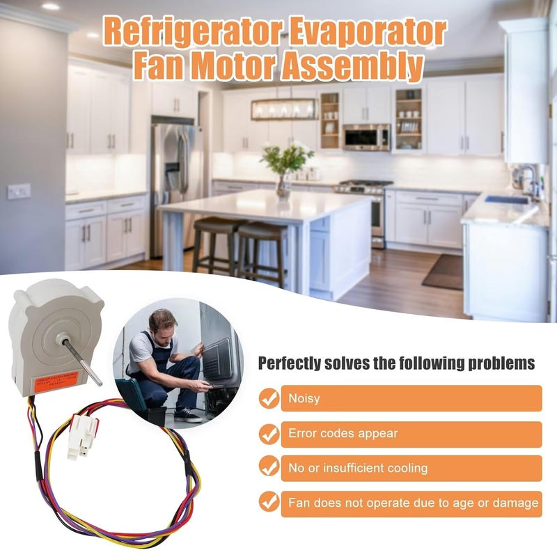 LG Kenmore Refrigerator Evaporator Fan Motor EAU63923603 Replacement for LFXS28968D LFXS26596D LFXS28596D - Image 4