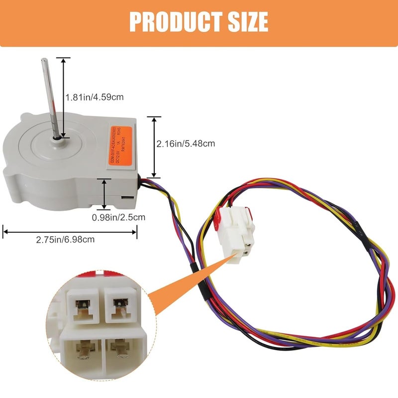 LG Kenmore Refrigerator Evaporator Fan Motor EAU63923603 Replacement for LFXS28968D LFXS26596D LFXS28596D - Image 3