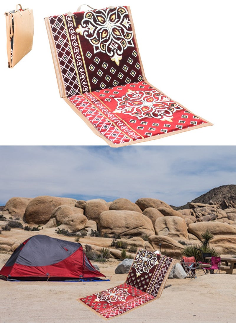 ISHWAZ Saudi Majlis Floor Chair | Foldable Ground Seating with Backrest for Desert Trips, Camping, Outdoor Sessions, Family Gatherings & Picnics - Image 1