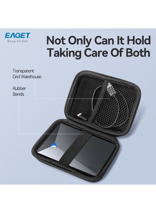 EAGET SSD Bag For 2.5 Inch External USB Hard Drive Disk HDD Carry Package Cover Storage Bag Mobile Power Pack Earphone Storage Bag  - Image 4