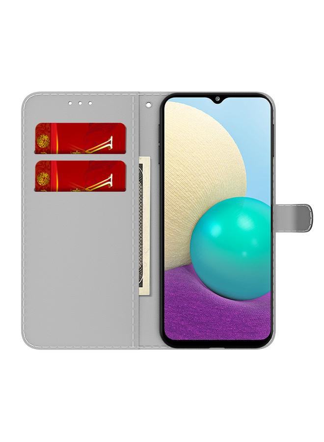 اس-توب جراب لهاتف Samsung Galaxy A02 / M02 بنمط ضباب سحابي، جراب جلدي قلاب أفقي مع حامل وفتحة بطاقة ومحفظة - Image 3
