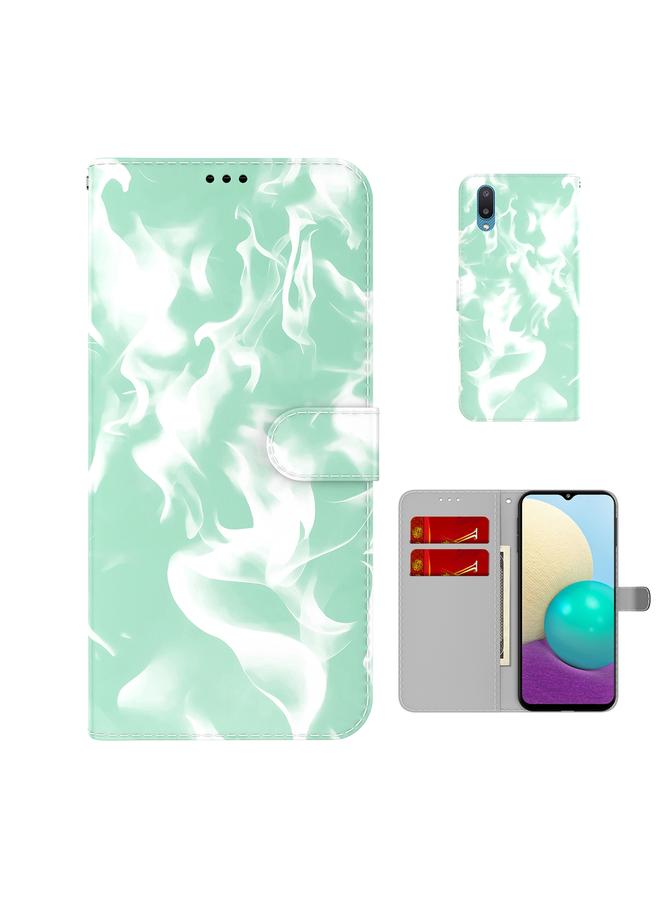 اس-توب جراب لهاتف Samsung Galaxy A02 / M02 بنمط ضباب سحابي، جراب جلدي قلاب أفقي مع حامل وفتحة بطاقة ومحفظة - Image 1