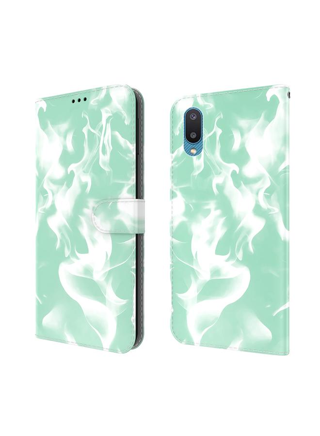 اس-توب جراب لهاتف Samsung Galaxy A02 / M02 بنمط ضباب سحابي، جراب جلدي قلاب أفقي مع حامل وفتحة بطاقة ومحفظة - Image 2
