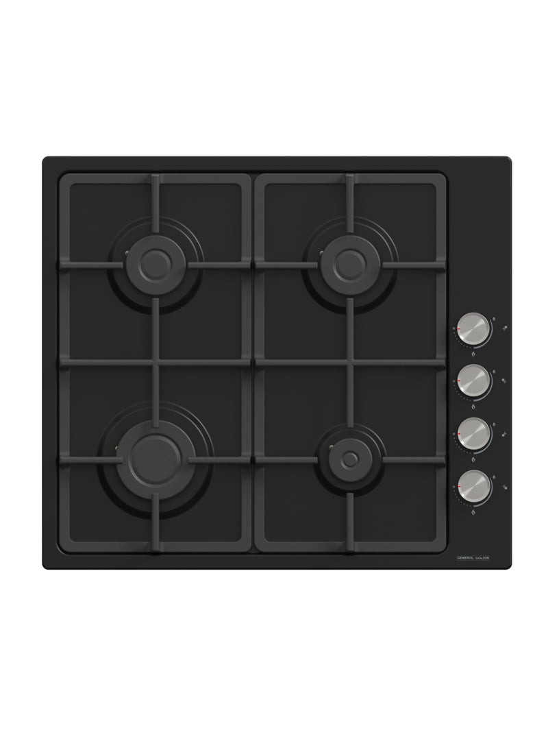 جنرال جولدن طباخ جنرال جولدين مدمج بأربع شعلات، 60×51 سم، سطح زجاجي، أمان تام، احتراق تلقائي - Image 1