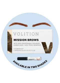 VOLITION Volition Beauty Mission Brows  Eyebrow ReplacementEyebrow Wig  Realistic Longlasting Minkfree  Light Brown 