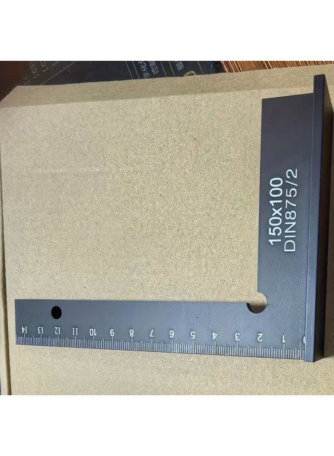 Two Piece Set Aluminum Alloy Flat Edge Angle Ruler with Base 150x100mm 100x70mm - Image 5