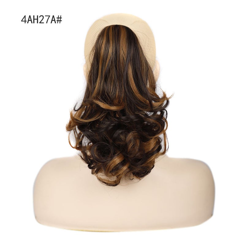 Short Curly Pony Tail Wig with Hair Clip - Image 2