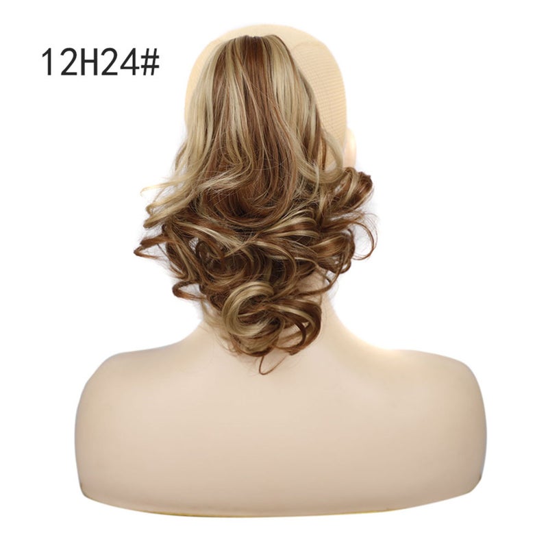 Short Curly Pony Tail Wig with Hair Clip - Image 3