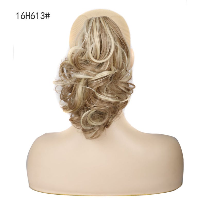 Short Curly Pony Tail Wig with Hair Clip - Image 4