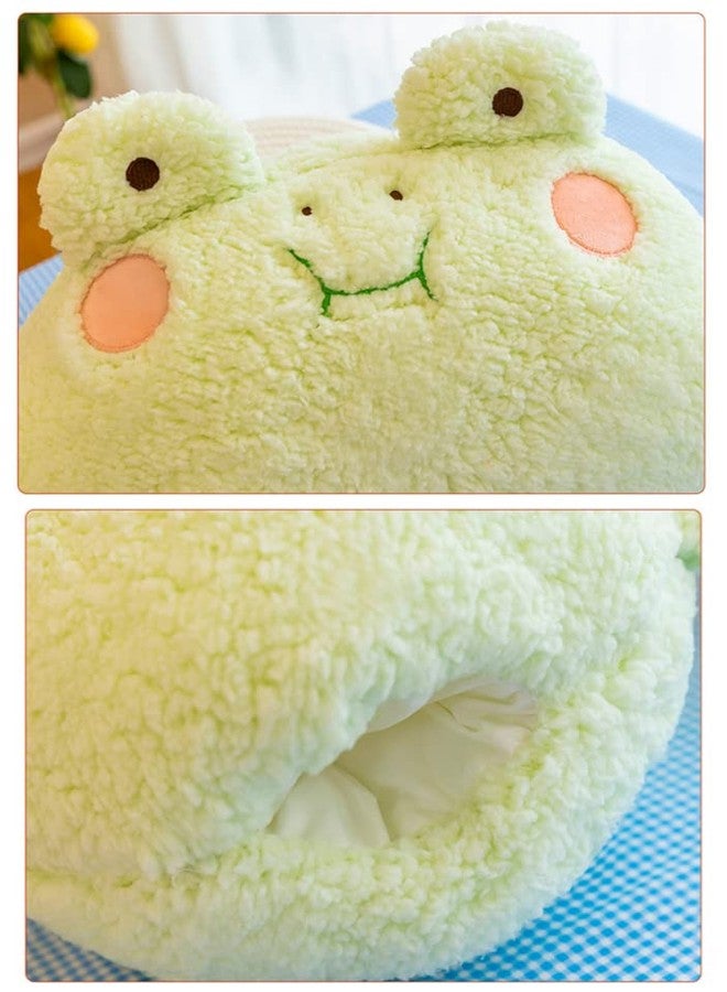 NatureMan Plush Frog Pillow, Super Soft Stuffed Frog Hand Warmer for Adults, Children (Green) - Image 4