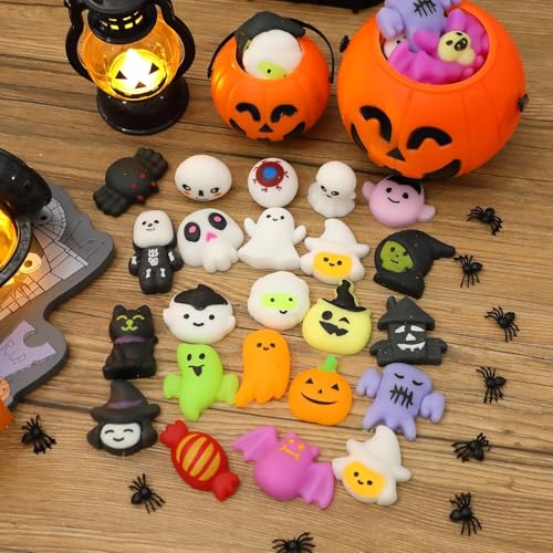 ANAB GI Mochi Squishy Toys, 5 pcs Fruit Squishy Party Favors for Kids Classroom Prize Stress Relief Squishies Bulk Gift for Birthday Pinata Goodie Bag Filler Christmas (Halloween) - Image 4