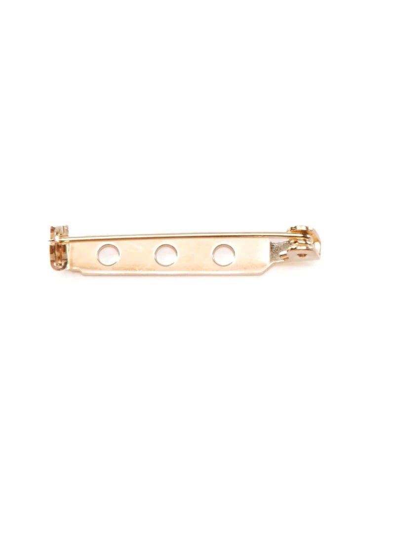 Pin Back Brass Plated Steel 1-1/4 Inch - Image 1