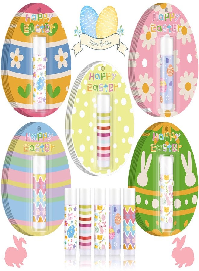 Leelosp 30 Pack Easter Lip Balm Bulk Easter Egg Basket Fillers Stuffers Gifts Natural Care Moisturizing Lip Balm for Family Party Favors Employee Appreciation Women Teachers Staff - Image 1