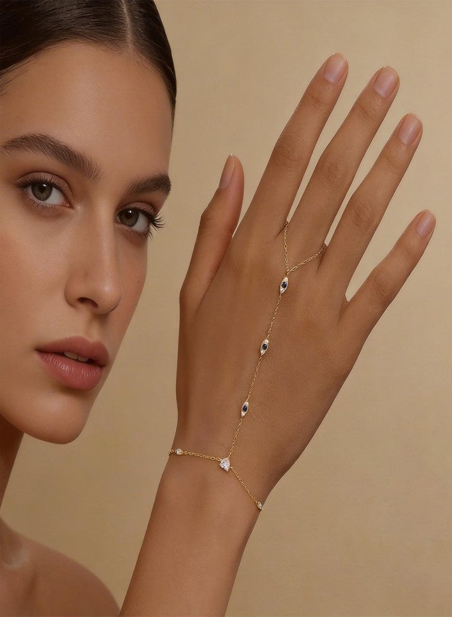 Frodete سوار فروديت بسلسلة يد، سوار ذهبي بخاتم، سلسلة يد للنساء، مجوهرات عصرية، هدايا عيد ميلاد - Image 2