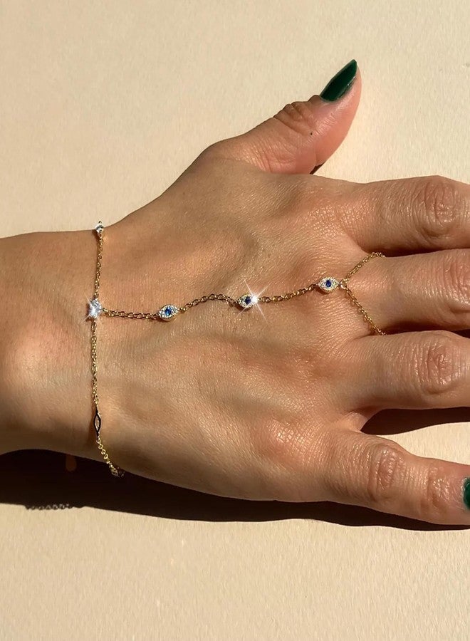 Frodete سوار فروديت بسلسلة يد، سوار ذهبي بخاتم، سلسلة يد للنساء، مجوهرات عصرية، هدايا عيد ميلاد - Image 3