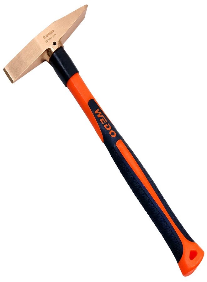WEDO Copper Scaling Hammer,Chipping Hammer with Fiberglas Handle 300g 11''280mm - Image 1