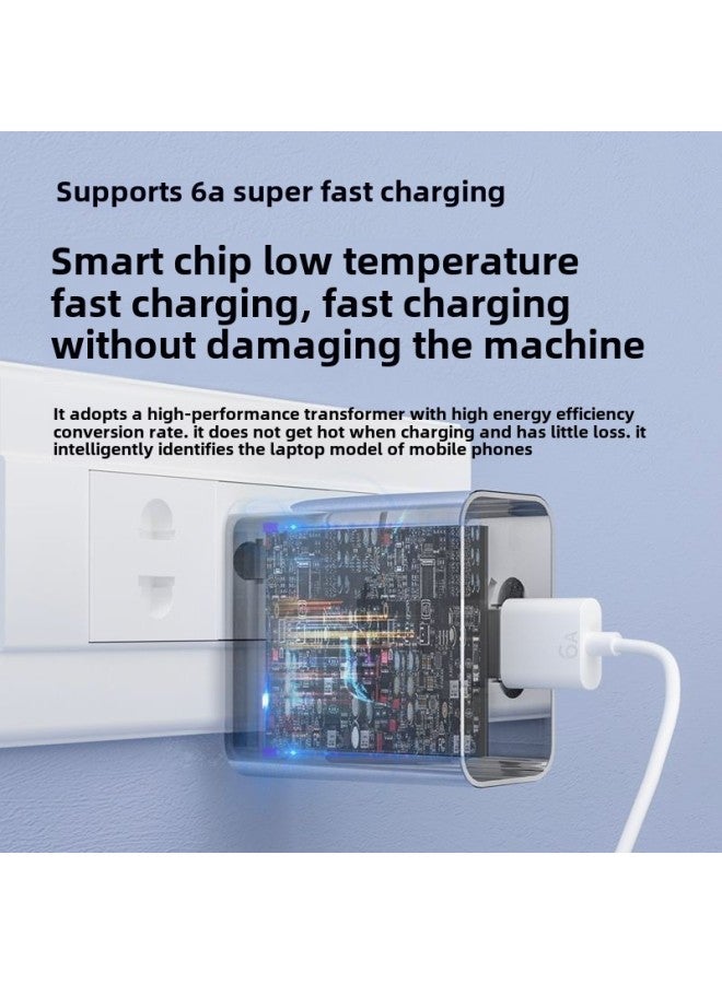 Low Temperature Fast Charging Head 120W Is Applicable To Huawei Mate60/P50/P40 Glory Mobile Phone 6A Data Line Android Universal-Color:120w Low Temperature Fast Charging Automatic Power Off When Fully Charged_certified Set Super Fast Charging Head + 1.5m  - Image 4