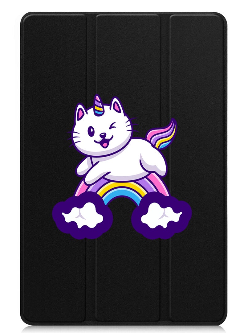 Theodor Protective Flip Case For OnePlus Pad 2 (2024) & OnePlus Pad Pro (2024) With Trifold Stand Auto Wake Sleep Shockproof Cover Cute Unicorn - Image 1