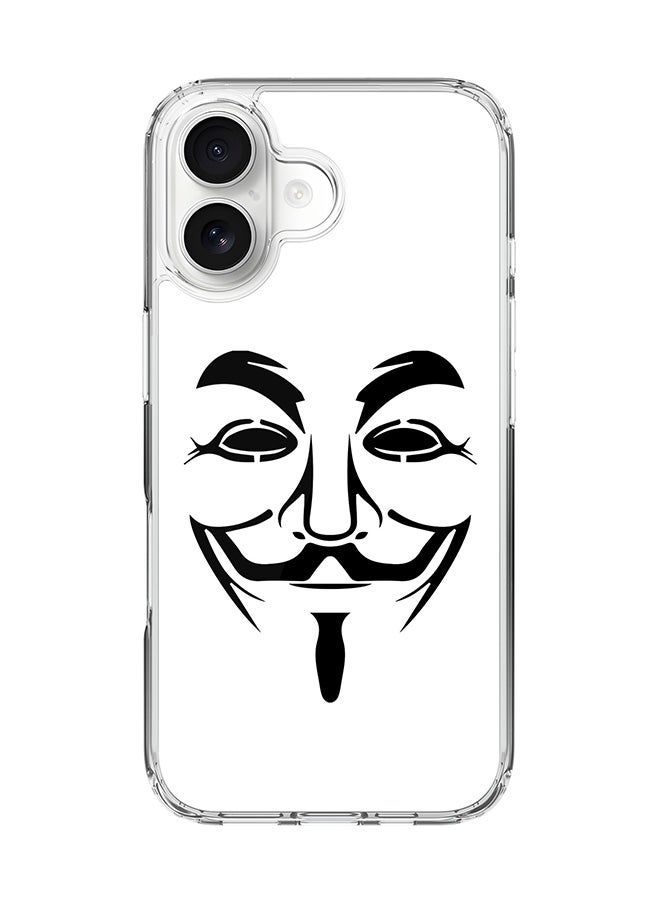 Stylizedd Classic Clear MagSafe Case for iPhone 17 , Hybrid Soft Case Flexible Edges Anti Drop TPU PC Gel Thin Transparent Cover [ Designed for iPhone 17 ] - Vendetta Mask