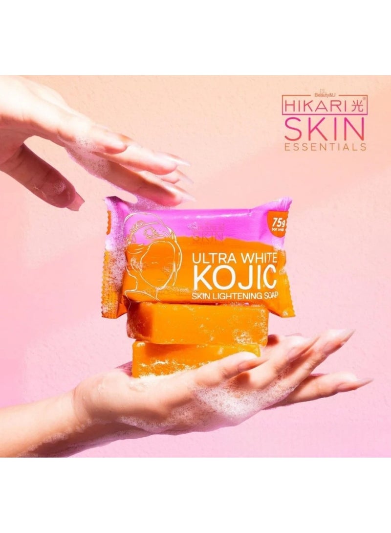 Hikari Skin Essentials Ultra White Kojic Skin Lightening Soap - 75g - Image 2