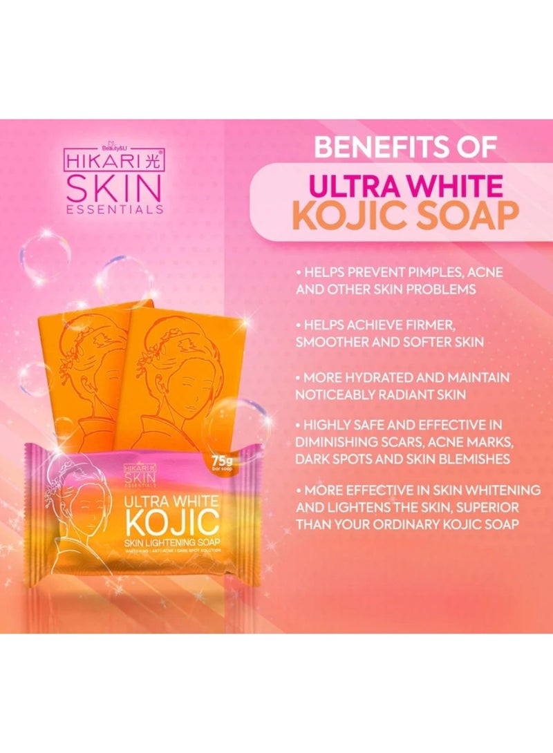 Hikari Skin Essentials Ultra White Kojic Skin Lightening Soap - 75g - Image 3
