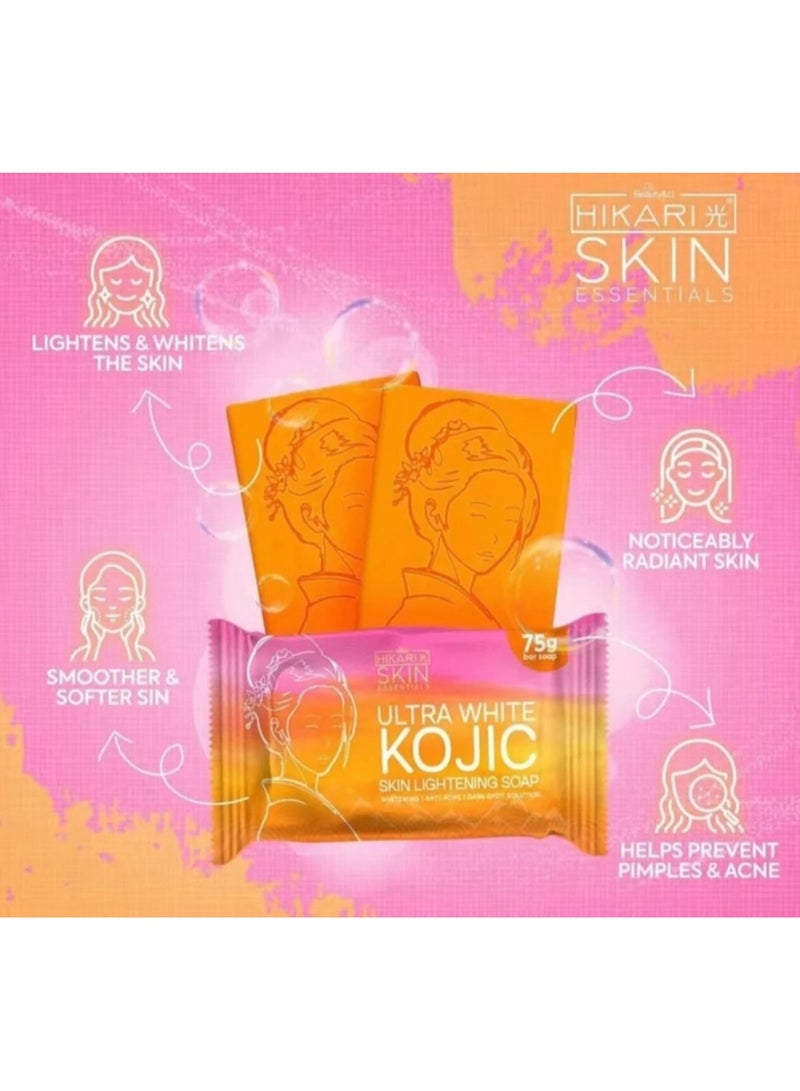Hikari Skin Essentials Ultra White Kojic Skin Lightening Soap - 75g - Image 4