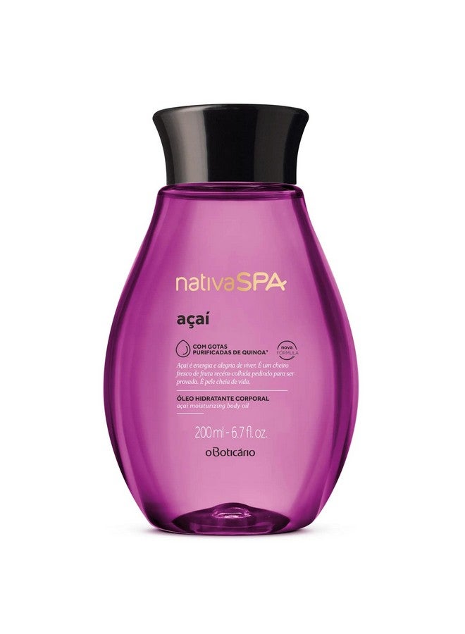 NATIVA SPA O BOTICÁRIO Nativa SPA by O Boticário, Açaí Body Oil, Scented Moisturizer, 6.8 Ounce - Image 1