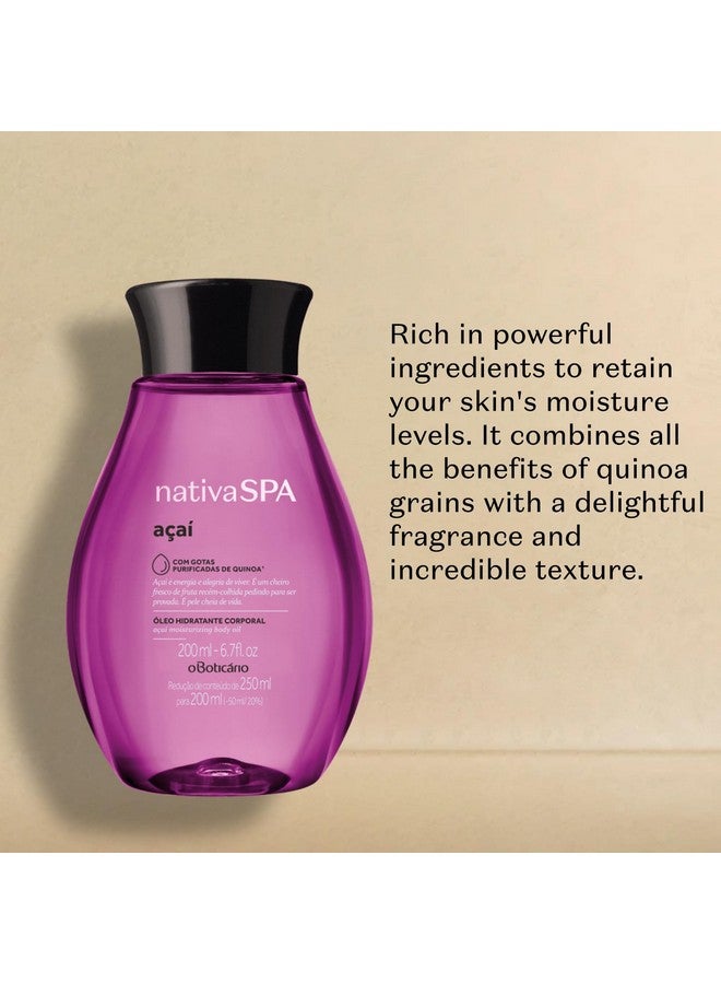 NATIVA SPA O BOTICÁRIO Nativa SPA by O Boticário, Açaí Body Oil, Scented Moisturizer, 6.8 Ounce - Image 2