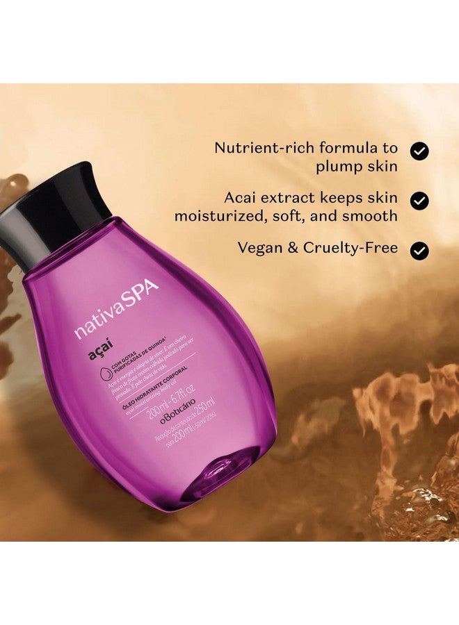 NATIVA SPA O BOTICÁRIO Nativa SPA by O Boticário, Açaí Body Oil, Scented Moisturizer, 6.8 Ounce - Image 3