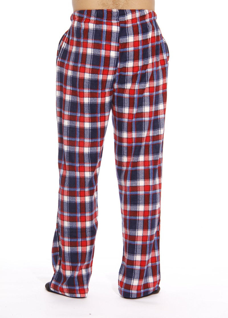 Followme #FollowMe 45902-11-L Polar Fleece Pajama Pants For Men/Sleepwear/PJS,Red, White & Blue Plaid,Large - Image 3