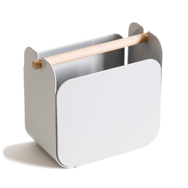U Brands Metal Pencil Cup, Desktop Accessory, Arc Collection, Grey - Image 1