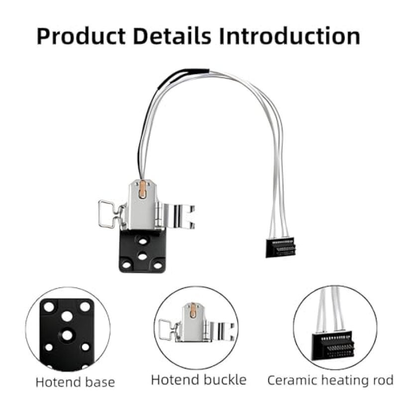 3D Printer Hotend Silver Quick Swap Hotend - Ceramic Heater Hotend Assembly for DIY 3D Printing, 3D Printer Replacement Parts - Image 5