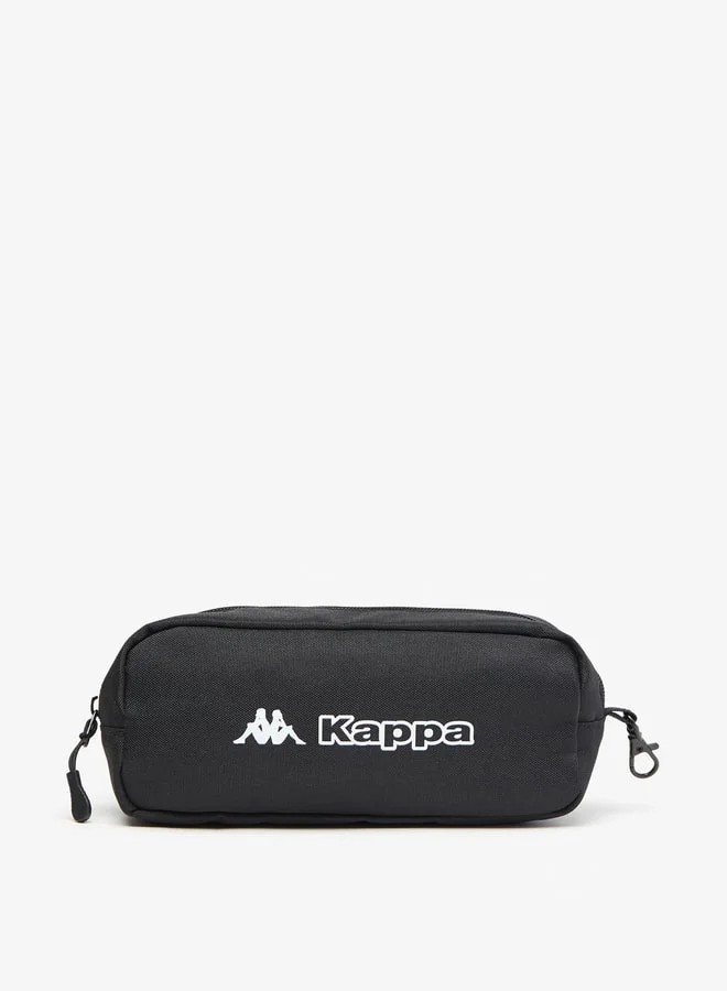 Kappa Logo Print Backpack with Lunch Bag and Pencil Case