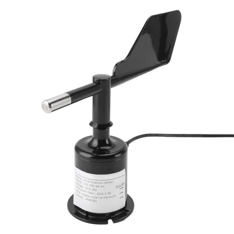 مقياس شدة الريح من مادة البولي كربونات، مستشعر سرعة الريح ذو 8 اتجاهات، مصنوع من مادة الأبس، يعمل بتيار مستمر من 9 إلى 30 فولت، لمحطة الطقس في الحدائق والصوبات الزراعية - Image 3
