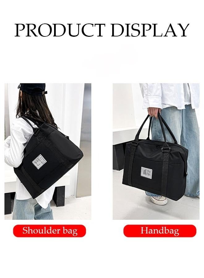 DUNISO Large Capacity Travel Bag，Foldable Lightweight Waterproof Luggage Hand Travel Bag，Portable Tote Bag with Back Tie Rod Retaining Strap,Dry and Wet Separation,for Travel, Business Trips, Sport,Yoga,Gym  - Image 5