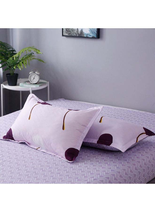 NIBEMINENT 4-Piece European Style Luxury Jacquard Single Bedding Set Polyester White - Image 5