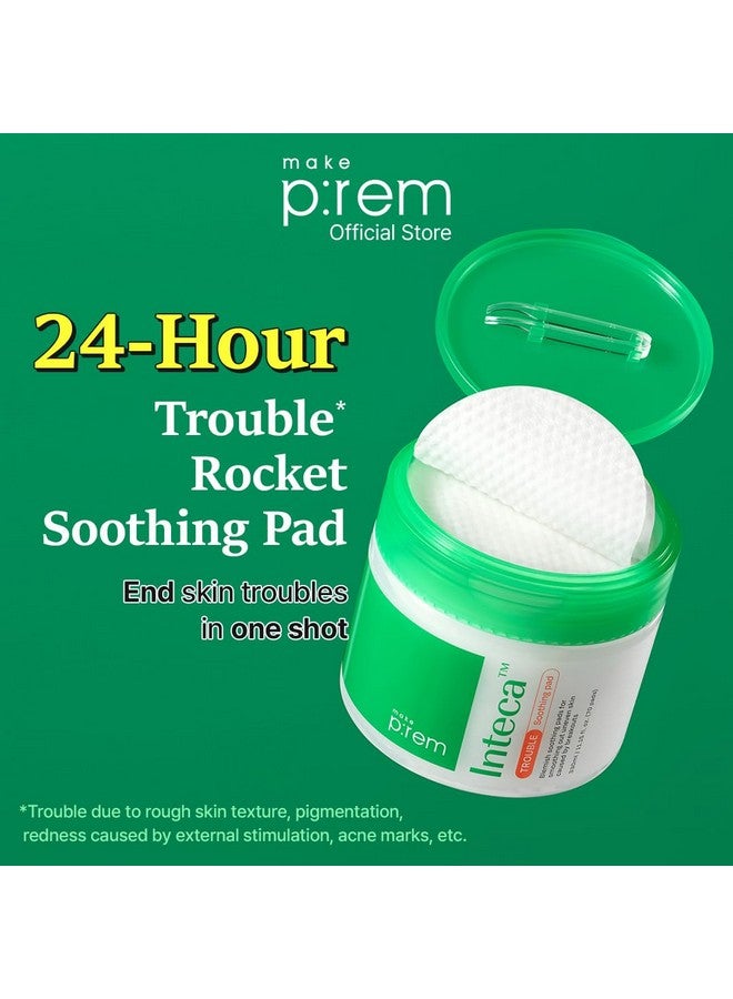 MAKEP:REM Make P:Rem Inteca Trouble Soothing Pads, Dual-Texture Jumbo Pads For Exfoliating/Blackheads/Sebum Care, Trouble Calming Pad For Sensitive Skin, Korean Skin Care, 11.15 Fl.Oz, 330Ml (70 Pads) - Image 2