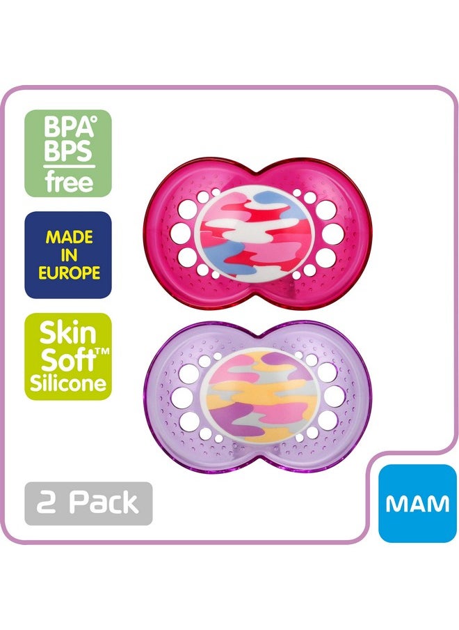 MAM Camo Sterilizing Pacifier Case 16 Plus Months Baby Girl Best For Breastfed Babies Storage Case 3 Piece 2 Count  - Image 3