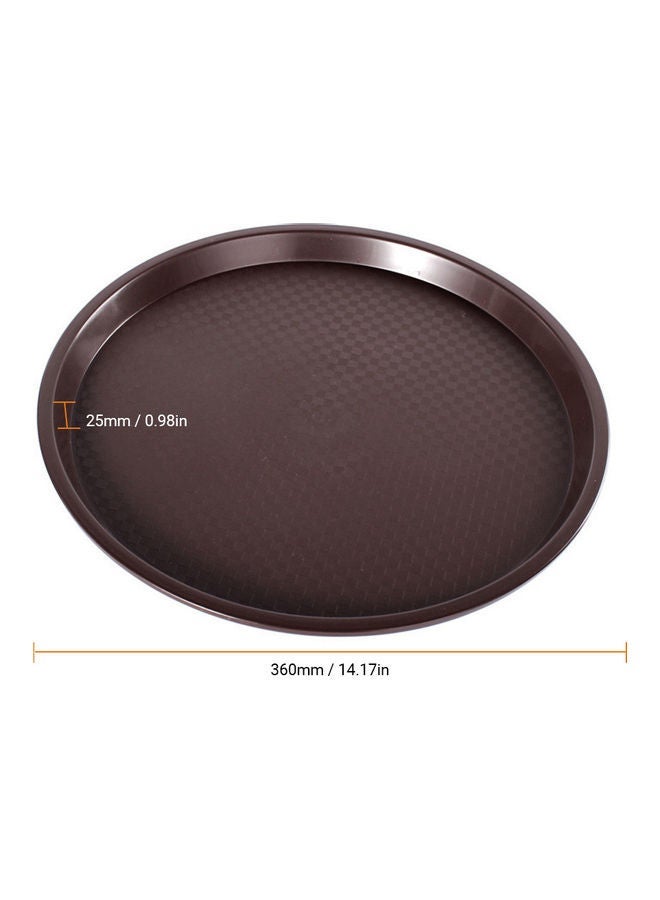 NIBEMINENT Round Serving Tray Brown 14inch  - Image 2