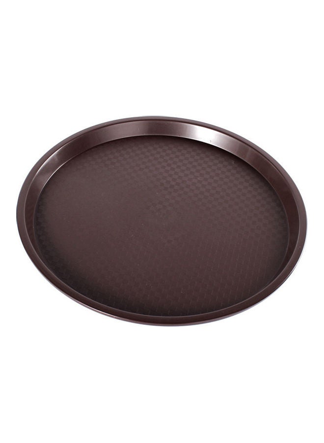 NIBEMINENT Round Serving Tray Brown 14inch  - Image 3