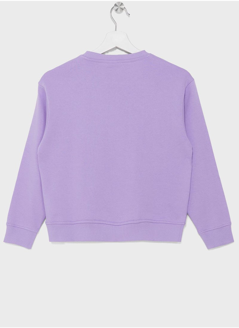 Vero Moda Girl - Kids Slogan Print Sweatshirt - Image 1