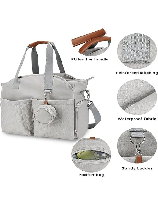 general Multifunctional Stylish Diaper Bag Tote,Large Capacity Nappy Changing Bag Satchel Messenger Bag Travel Mommy Bag - Image 4