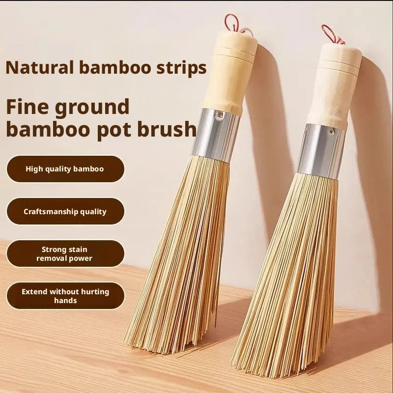 Natural Bamboo Brush for Kitchen Cleaning - Image 2