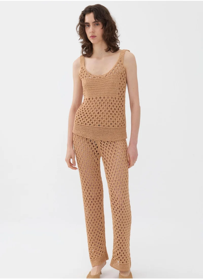 نوكتورن Fishnet Knit Trousers